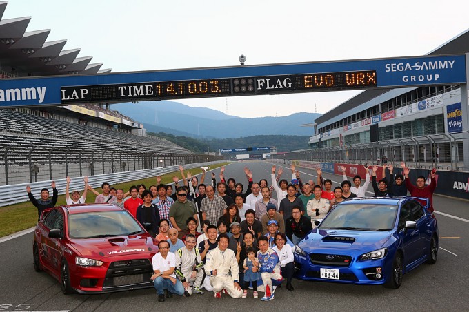 三菱ランエボとスバルWRX44台がドライビングレッスンvol.2(動画あり)
