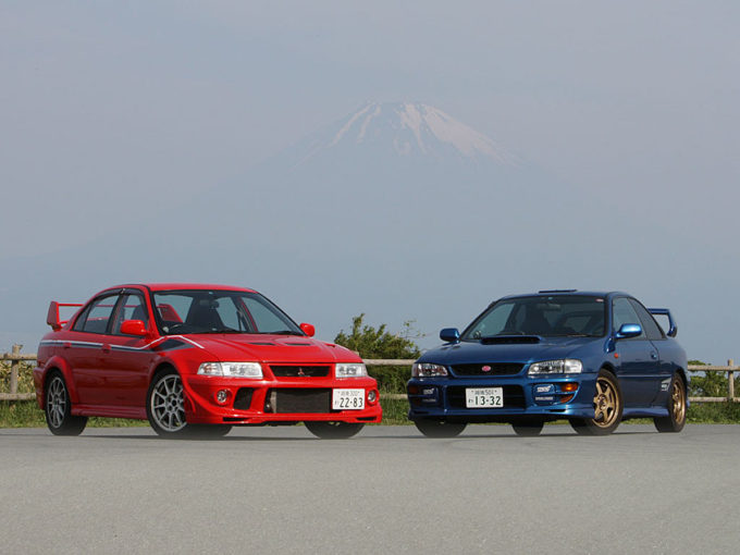 箱根の峠でスバル・インプレッサと三菱ランサーエボリューションを乗り比べ可能！