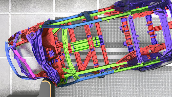 Utilizing the Real Impact crash visualization software co-developed by Honda, the company simulates IIHS small overlap testing for the 2016 Honda Pilot.