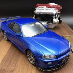 【画像】オーナー以外も必見！　車体とエンジンの超精巧スケールモデルにR34GT-Rが登場 〜 画像6