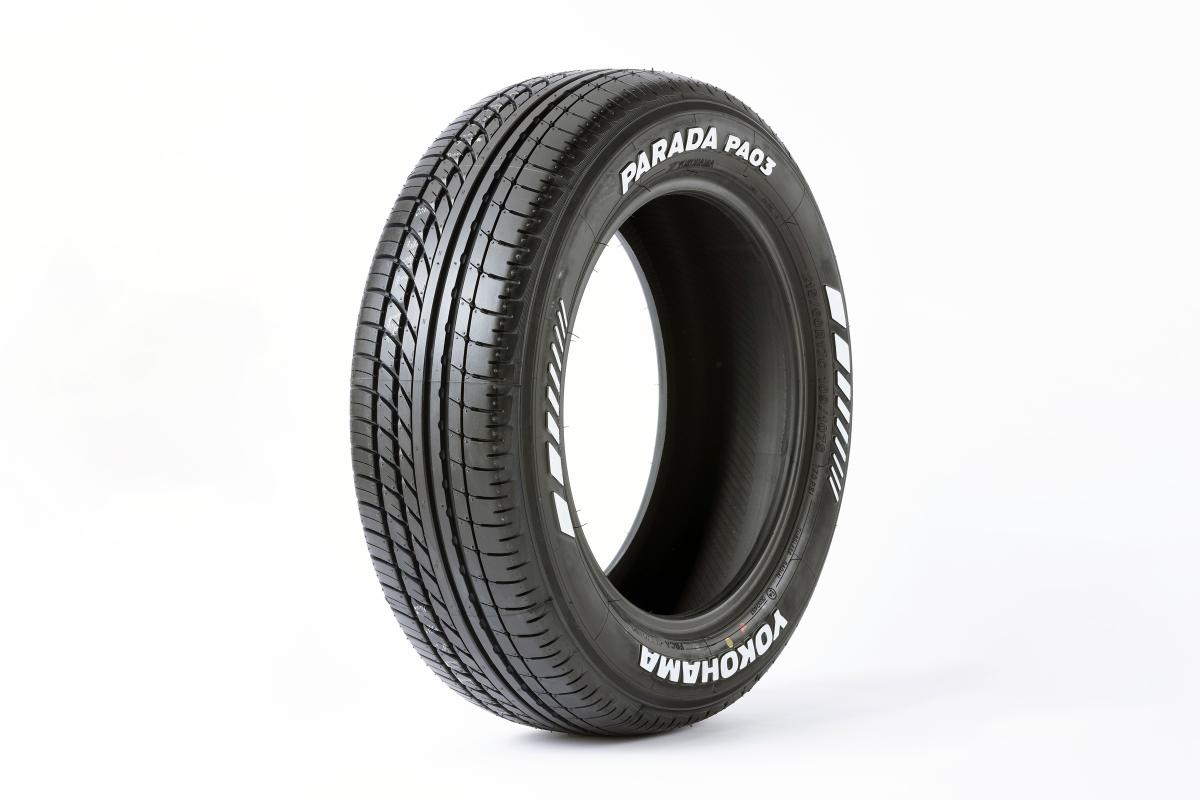 ヨコハマタイヤ YOKOHAMA PARADA PA03 215/60R17 109/107S サマータイヤ ハイエース等 ホワイトレター 4本セット  タイヤ、ホイール