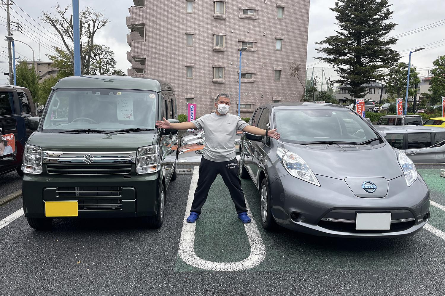 スズキ・エブリイバンと日産リーフと山本晋也さんの3ショット 〜 画像11