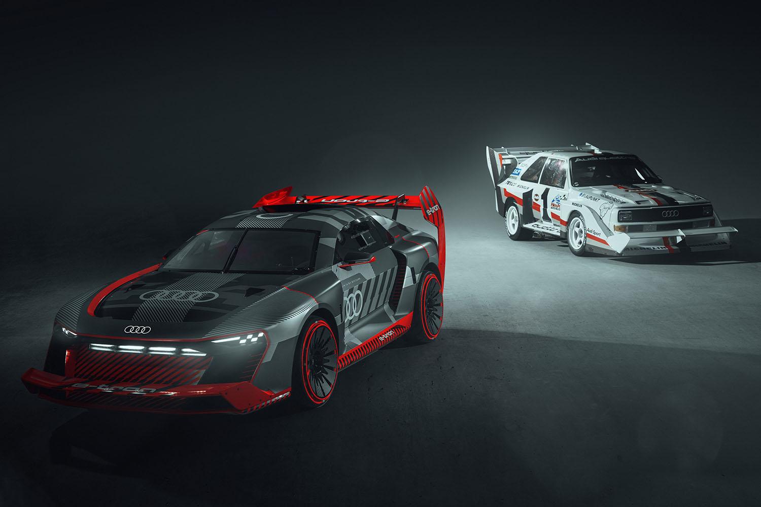 アウディRS e-Tron GTとアウディ・スポーツ・クワトロS1の集合イメージ
