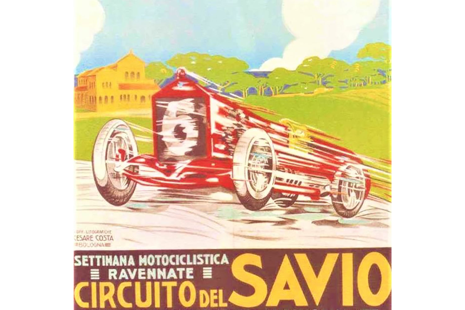 1923年のサビオ・サーキットでのレースのポスター