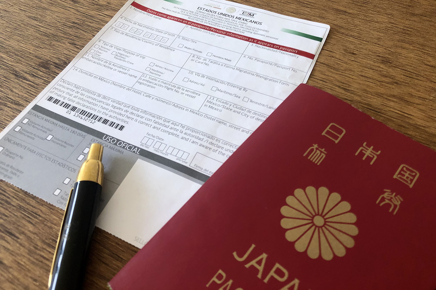 日本に入国する際に必要な書類のイメージ