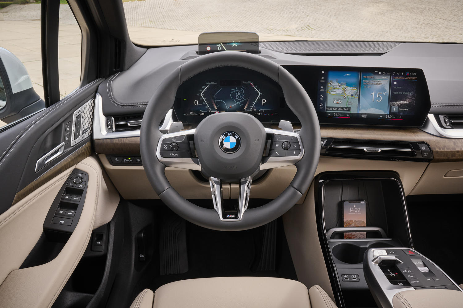 BMWの2シリーズ アクティブツアラーの内装の写真