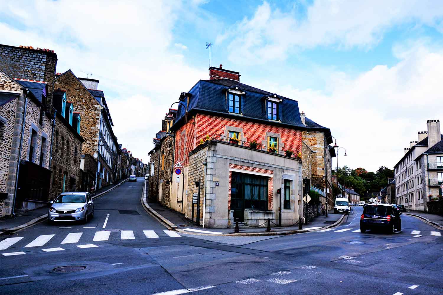 フランス・ブルターニュ地方の町の様子