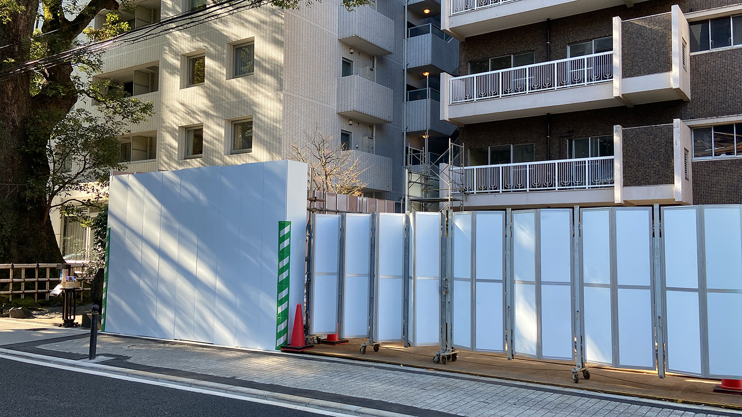 駐車場の工事風景