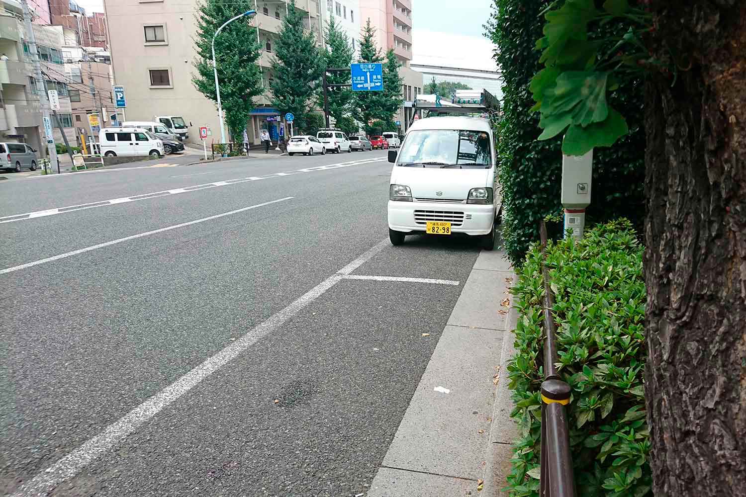 路上駐車の駐車枠