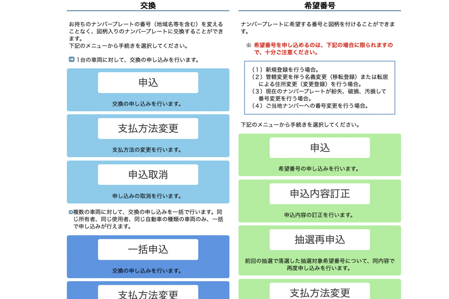 図柄入りナンバー申し込み画面 〜 画像8