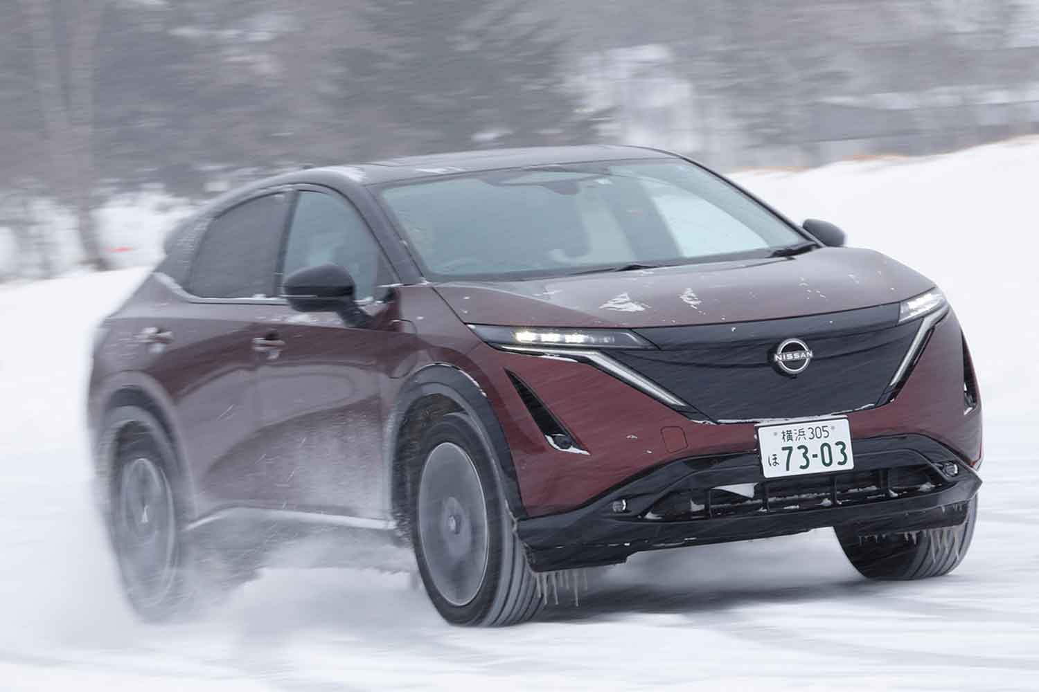 日産アリアの雪道走行 〜 画像5