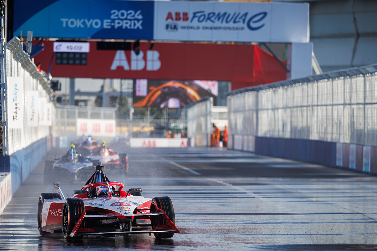 「フォーミュラE」世界選手権2023-2024年シリーズ10第5戦「Tokyo E-Prix」のワンシーン