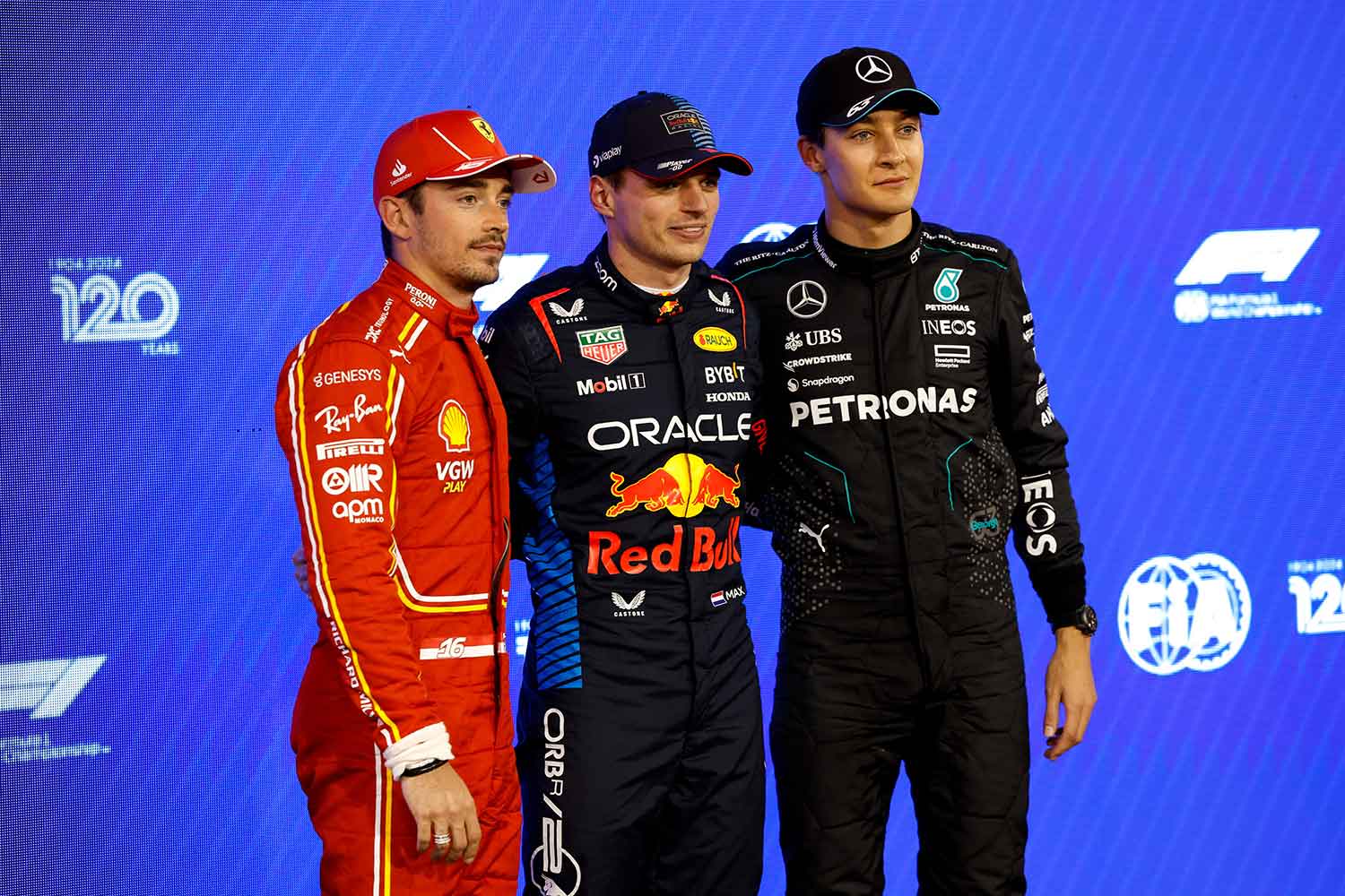 3人のF1ドライバーの集合写真