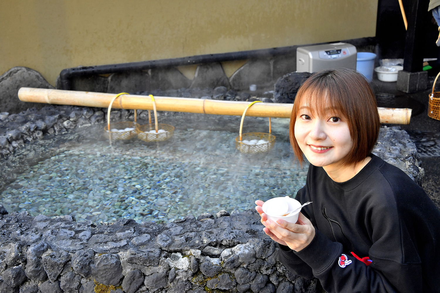 草津ガラス蔵の温泉たまごと乾ひかり