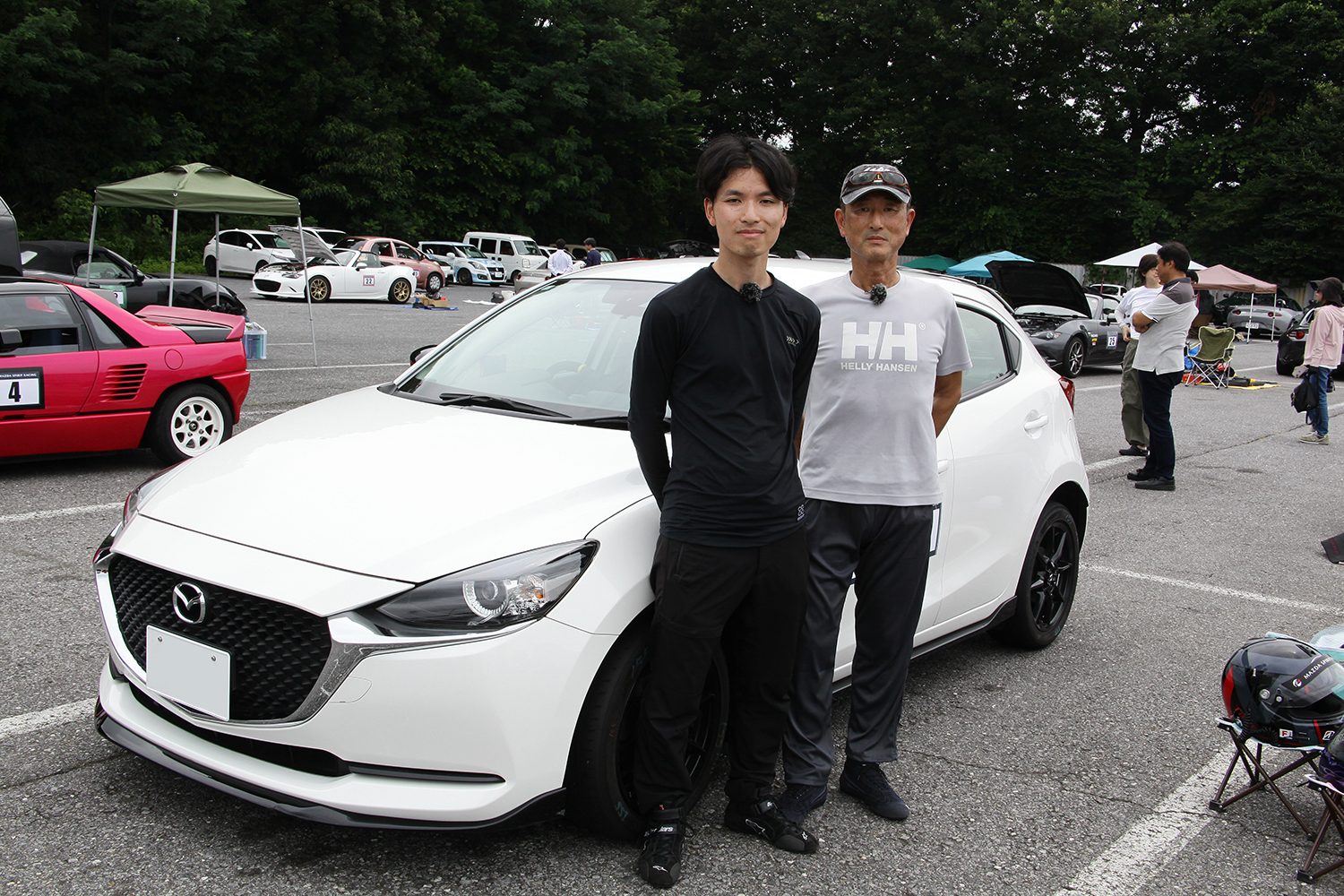 MAZDA SPIRIT RACING GYMKHANA EXPERIENCEに参戦していた松原親子