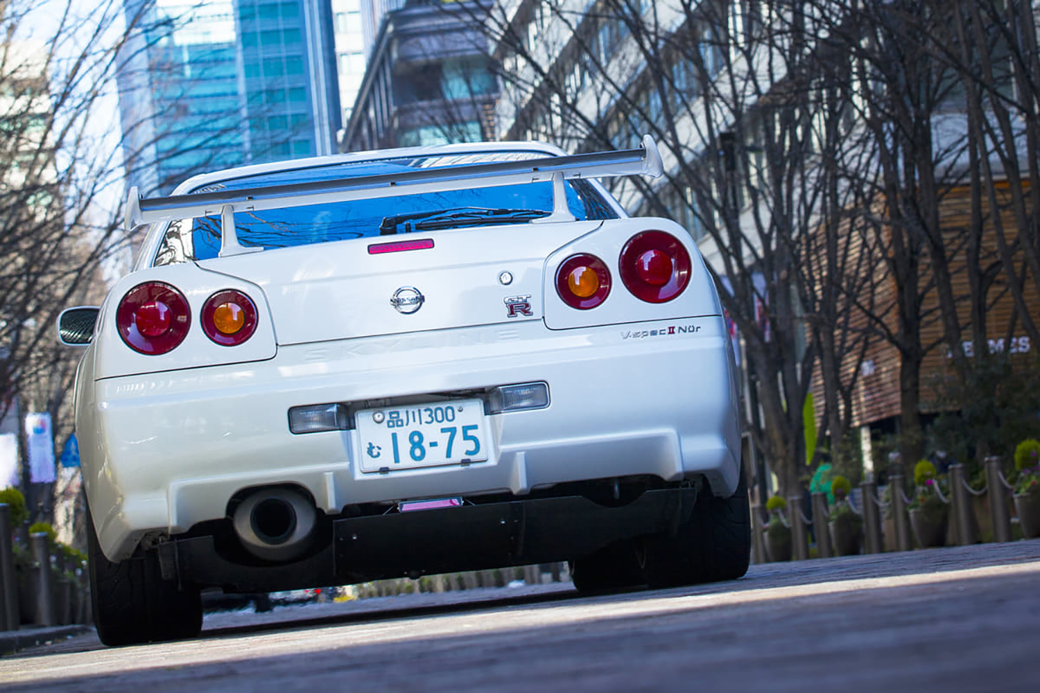 R34型日産スカイラインGT-Rのリヤスタイリング