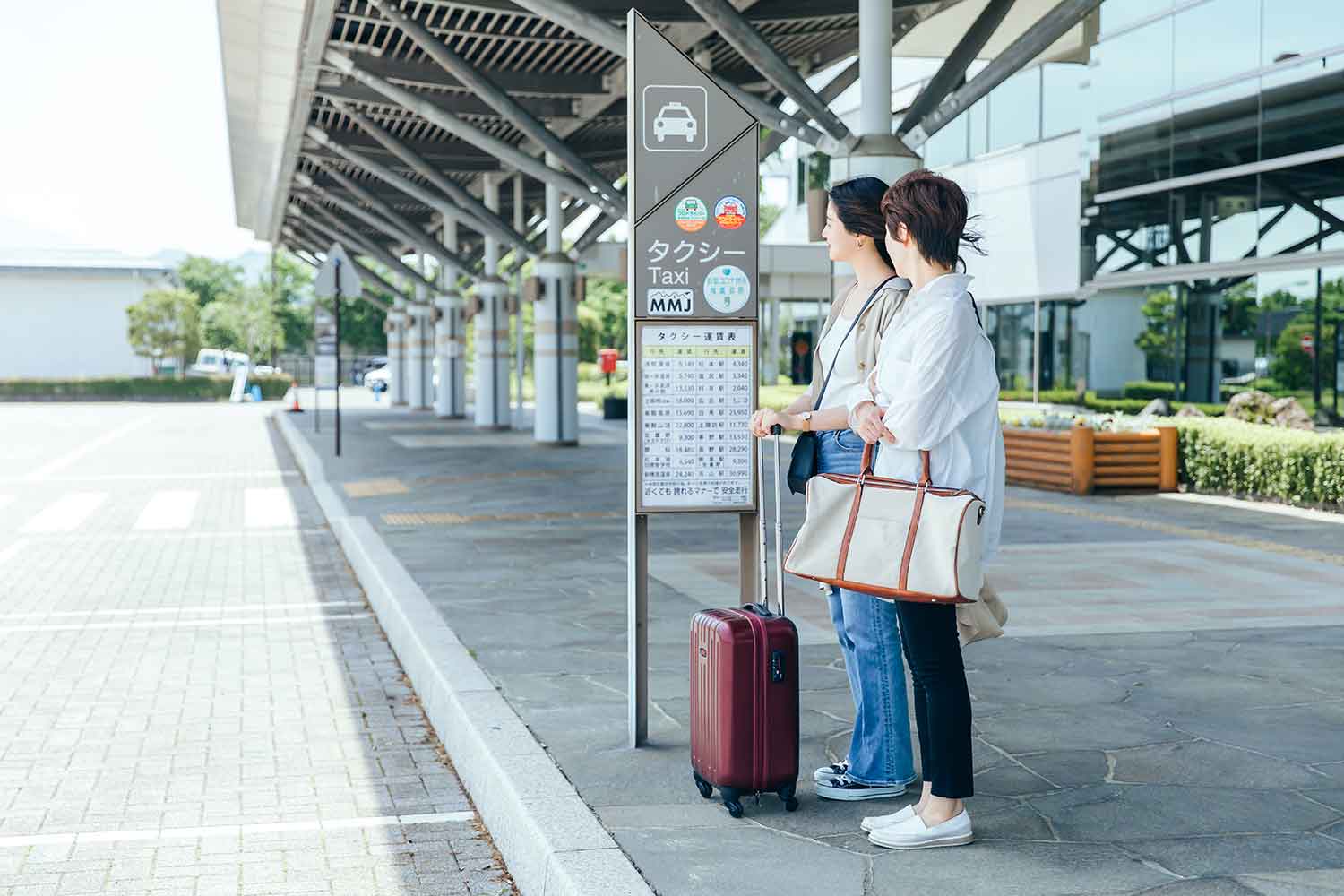 タクシー乗り場で待機している様子