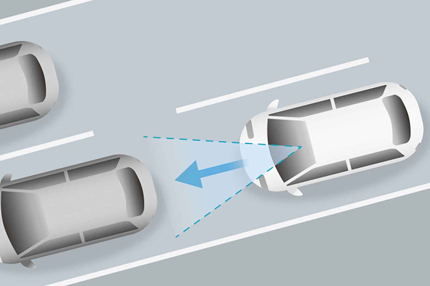 先進運転支援機能の「ホンダセンシング」の「トラフィックジャムアシスト（渋滞運転支援機能）」の作動イメージ図