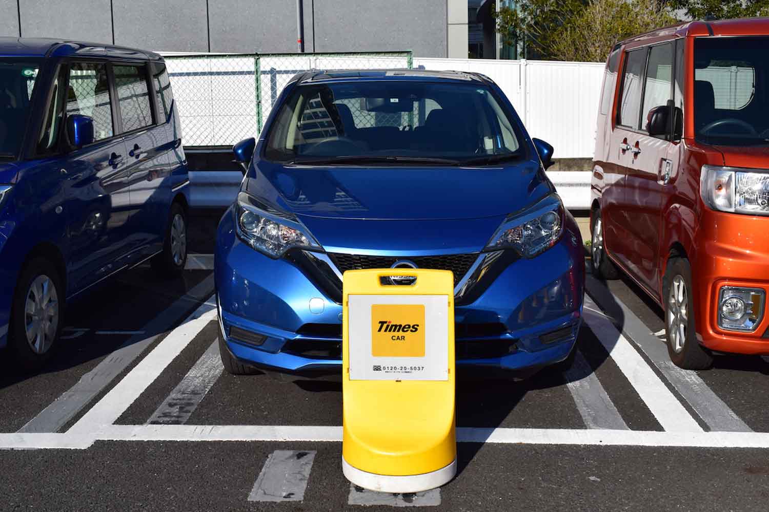 カーシェアリングの駐車場の様子