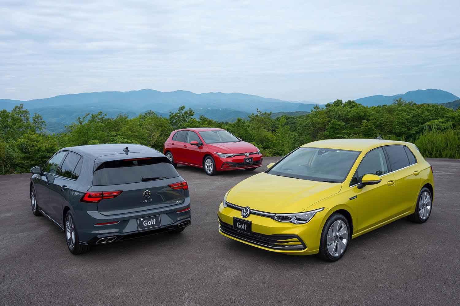 VWゴルフ（8代目）の3台並び