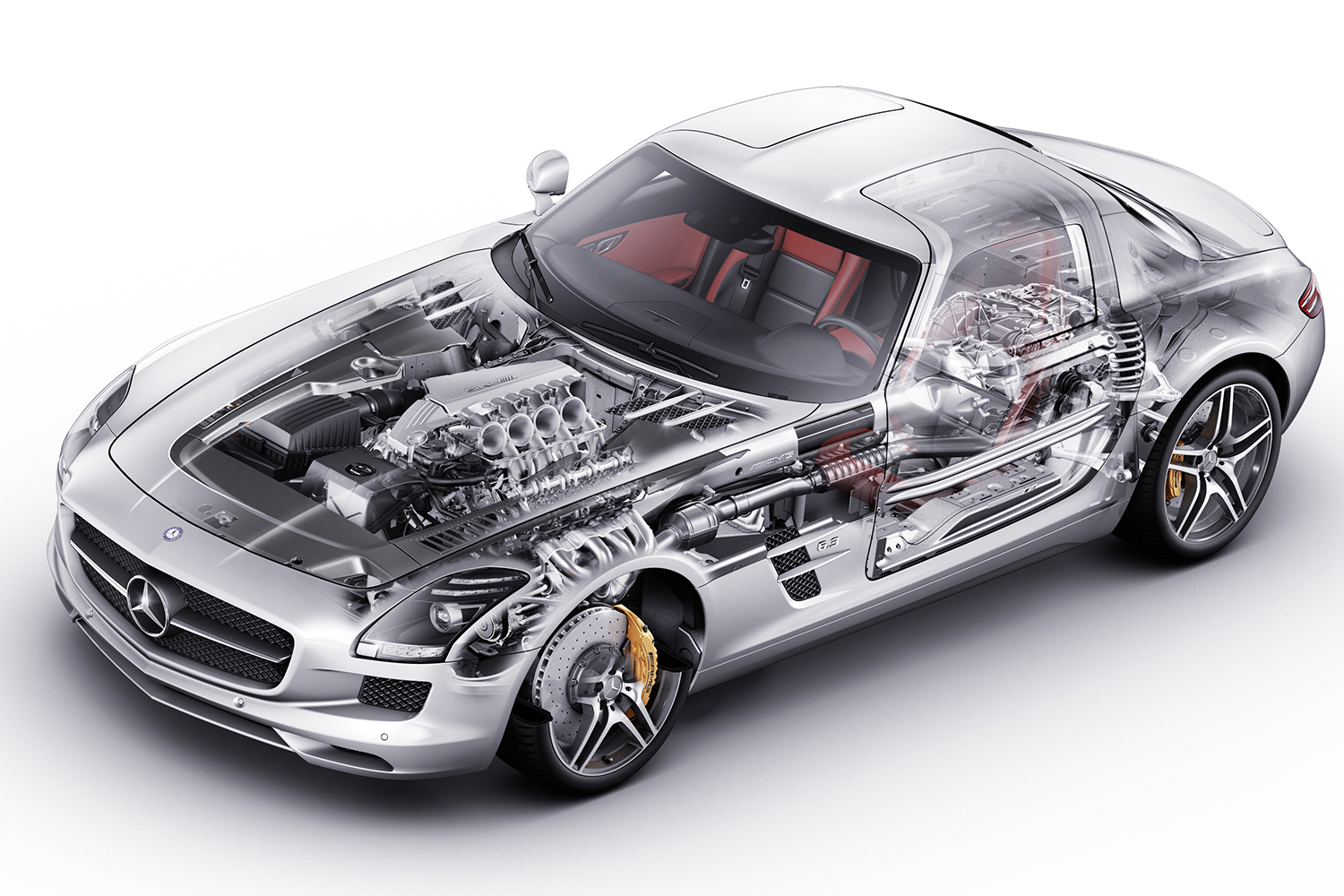 メルセデス・ベンツ SLS AMGのメカニズム透視図 〜 画像13