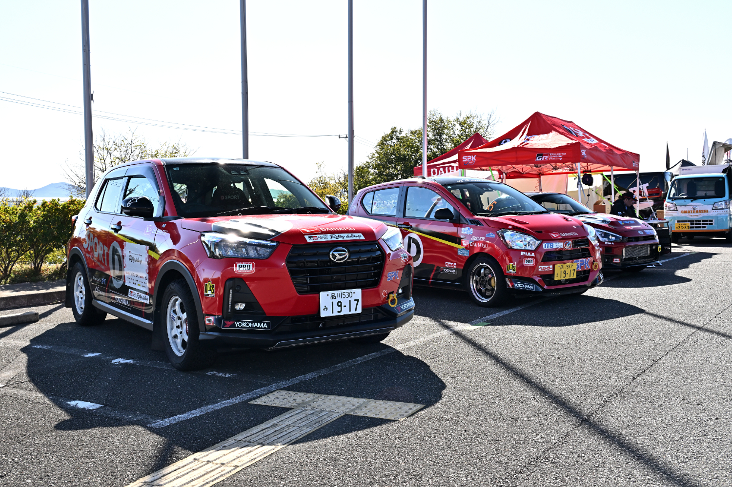 展示されたD-SPORTの競技車両