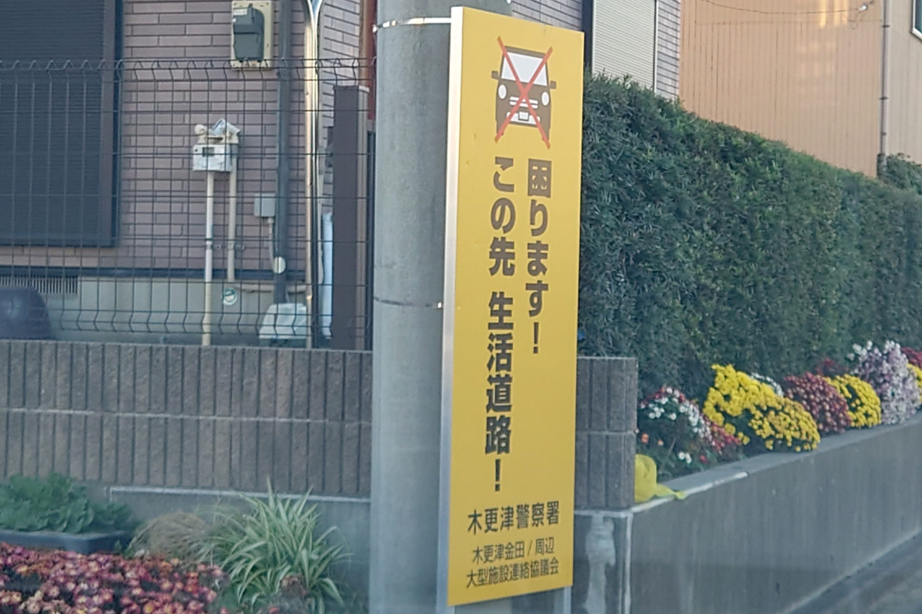 生活道路を示した看板