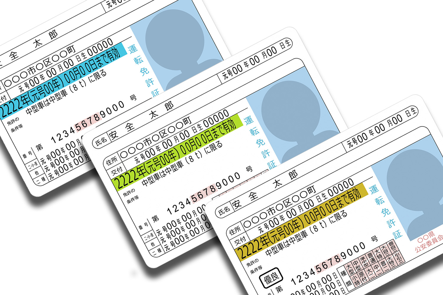 じつは運転免許の色に影響しない交通違反もあった