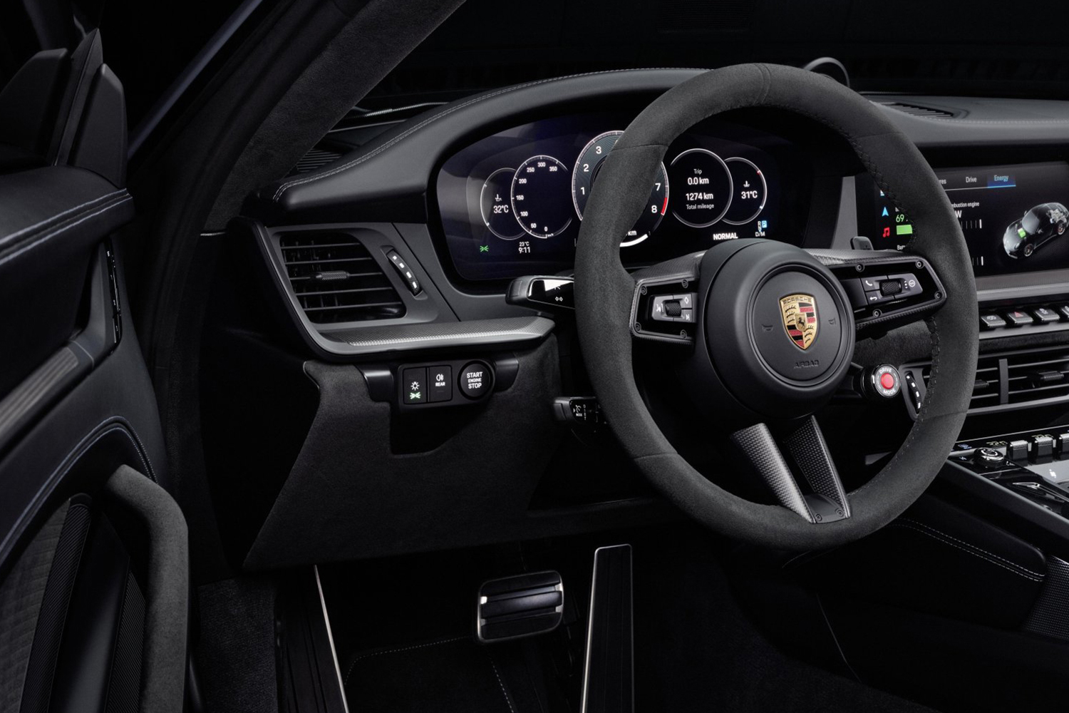 ポルシェ911（992型後期）のインテリア