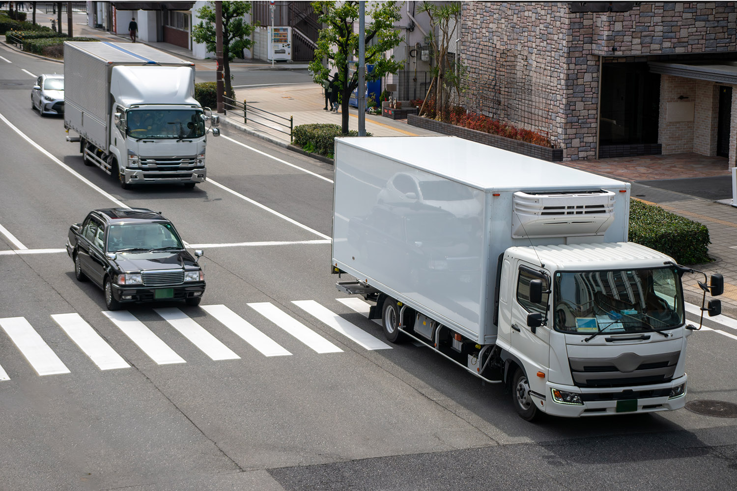 走行中のタクシー