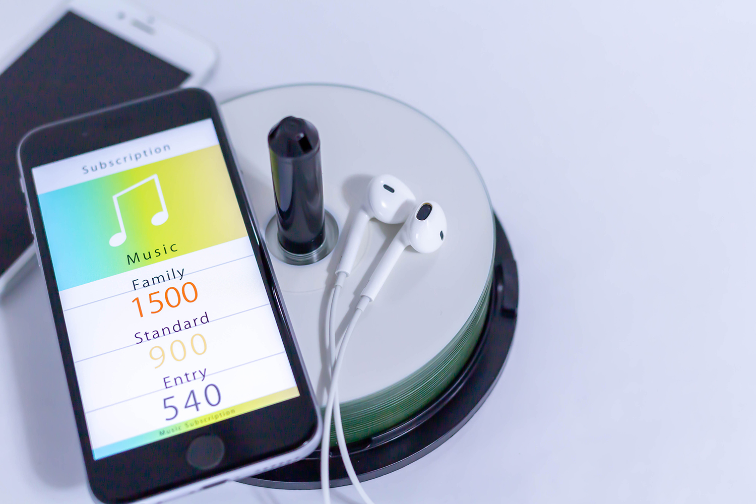 スマホで楽曲をDLするイメージ