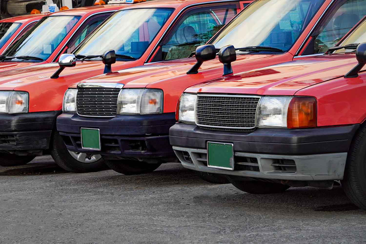 タクシーの車庫のイメージ