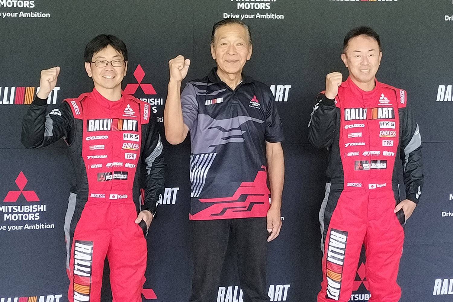 チーム三菱ラリアートの増岡総監督と田口選手と小出選手 〜 画像17