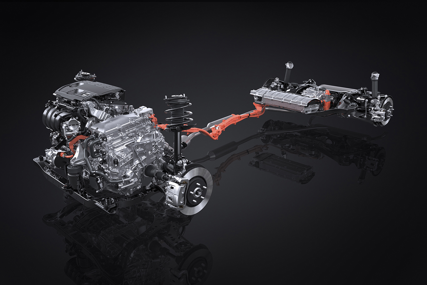 レクサスESのハイブリッドモデルのパワートレイン