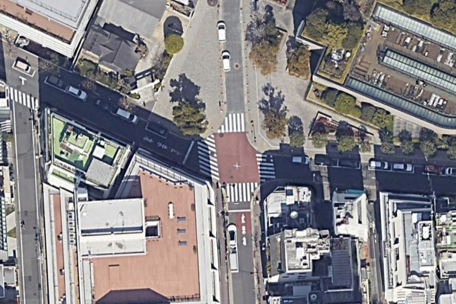 鋭角交差点のイメージ