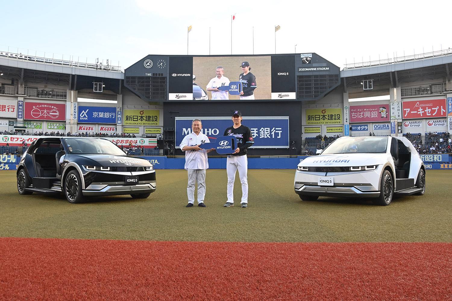 千葉ロッテマリーンズにリリーフカーとしてヒョンデ IONIQ5を２台贈呈 〜 画像31