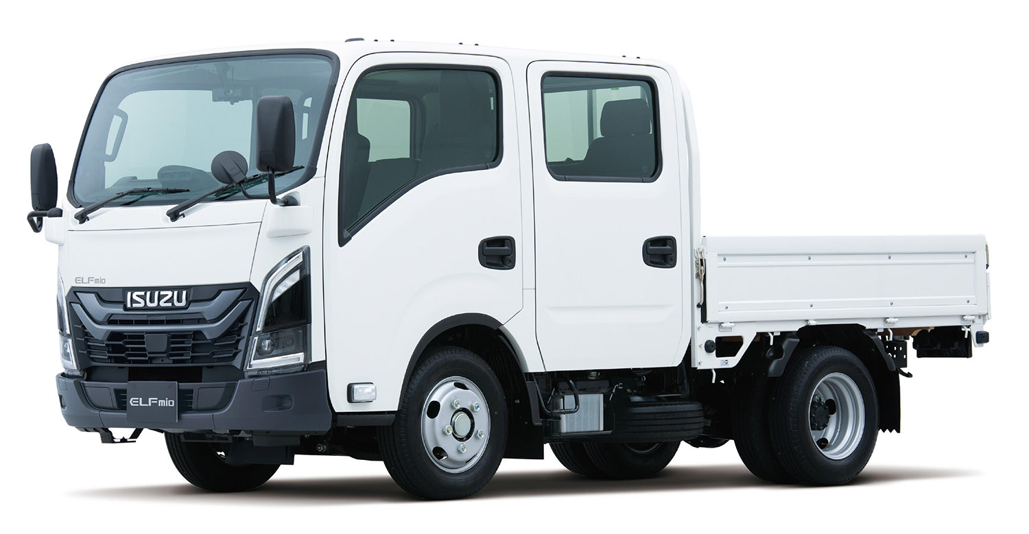 いすゞエルフミオ・ダブルキャブのフロントスタイリング（※画像は2WD）