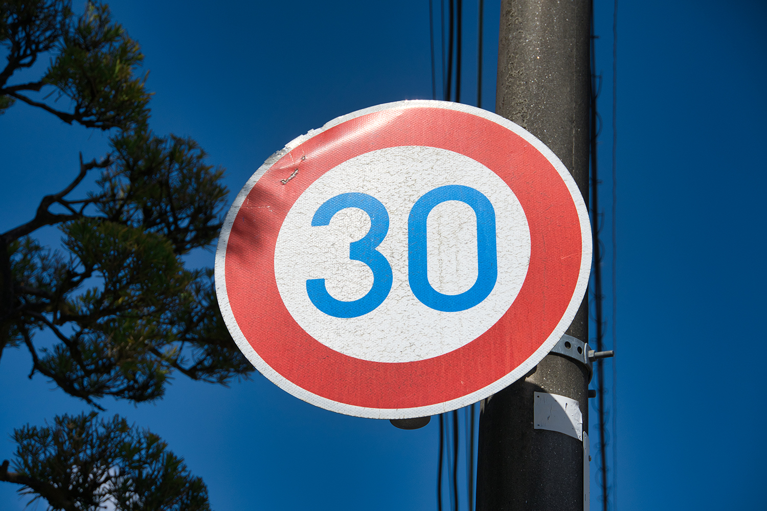 制限速度30キロの標識