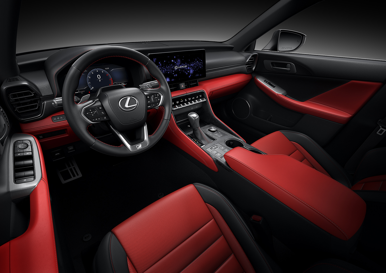視認・操作性の高い運転環境を提供しているセンターディスプレイと運転席正面の液晶メーター