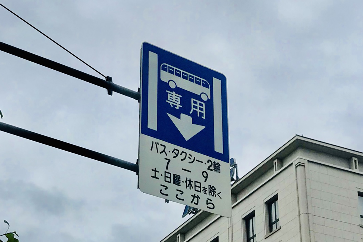 バス専用レーンの標識