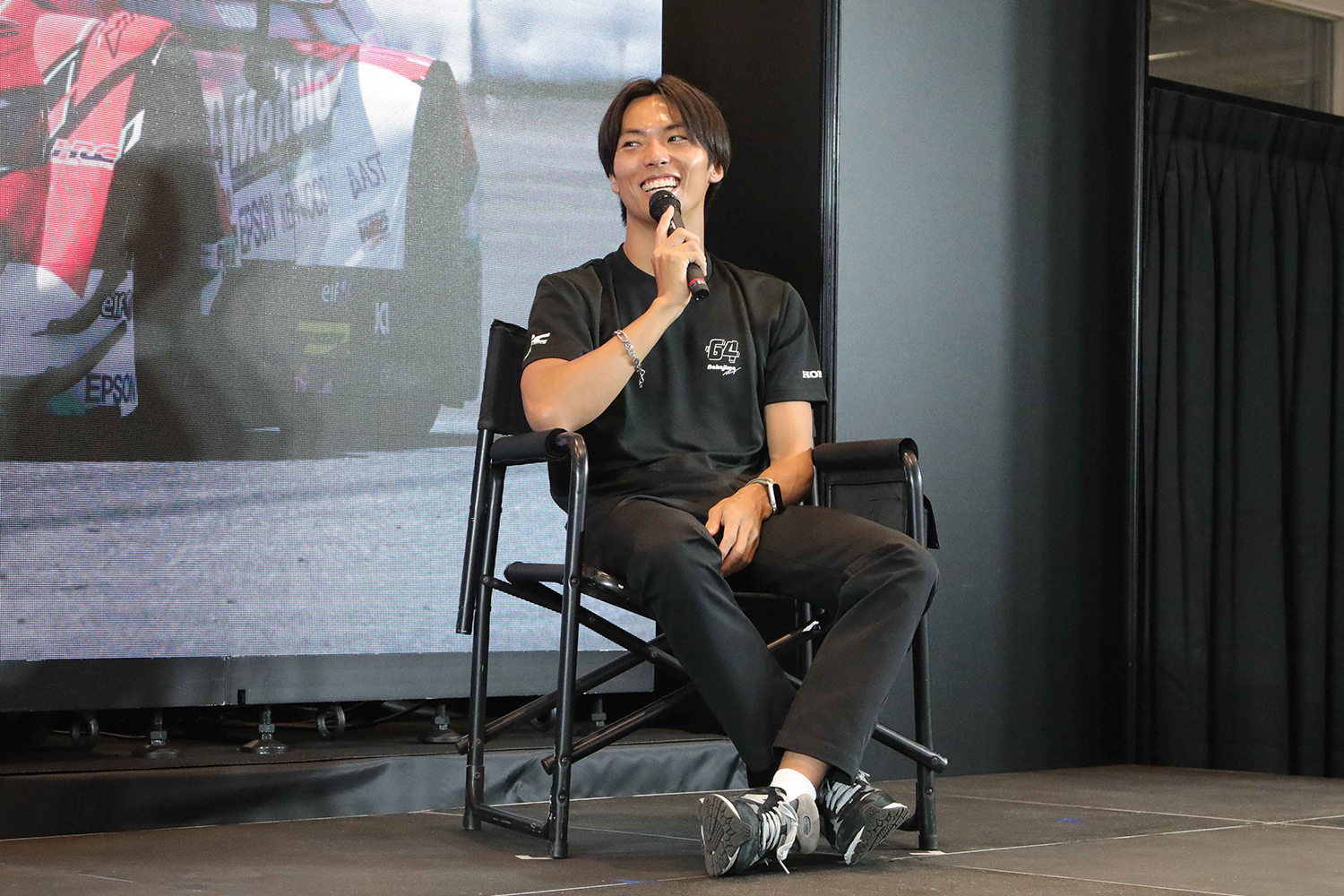 トークショーに登場した大草りき選手