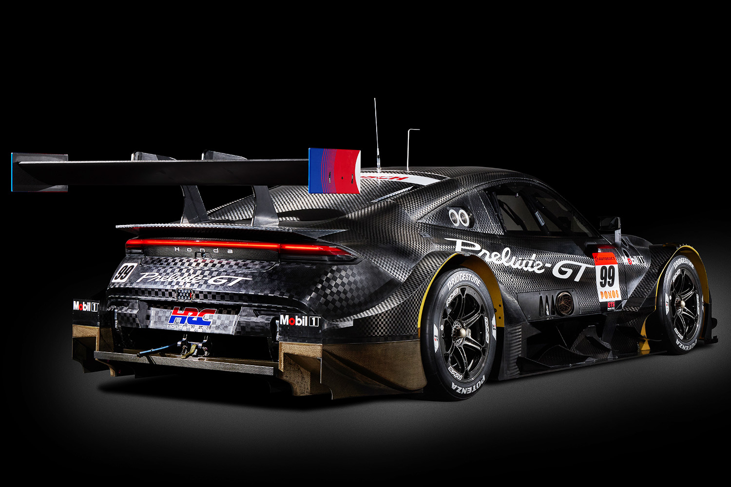 2026年のGT500となる新型車両ホンダ「プレリュードGT」プロトタイプのリヤスタイリング