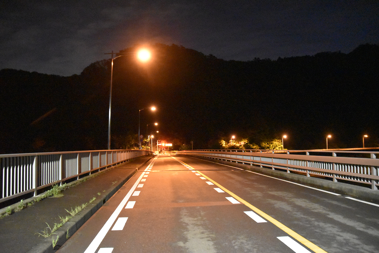 夜間のやまびこ大橋