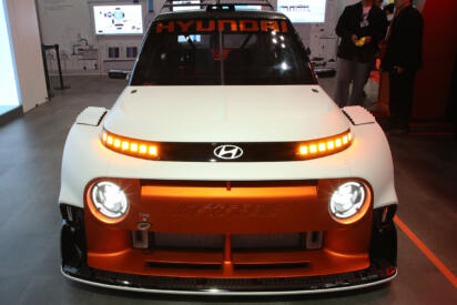 「もしもゲームの世界からインスターが飛び出してきたら」を実現したら魔改造車が完成!? 遊び心をドーピングしたヒョンデ・インステロイドがおもしろすぎる【ジャパンモビリティショー2025】