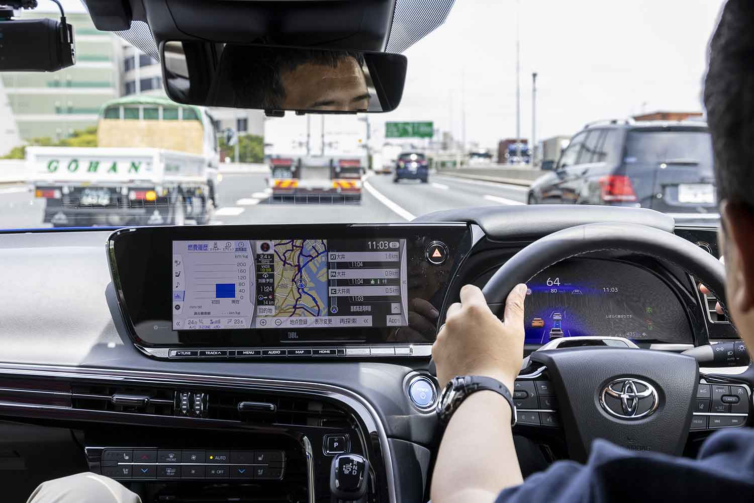 先進安全装備のテストイメージ