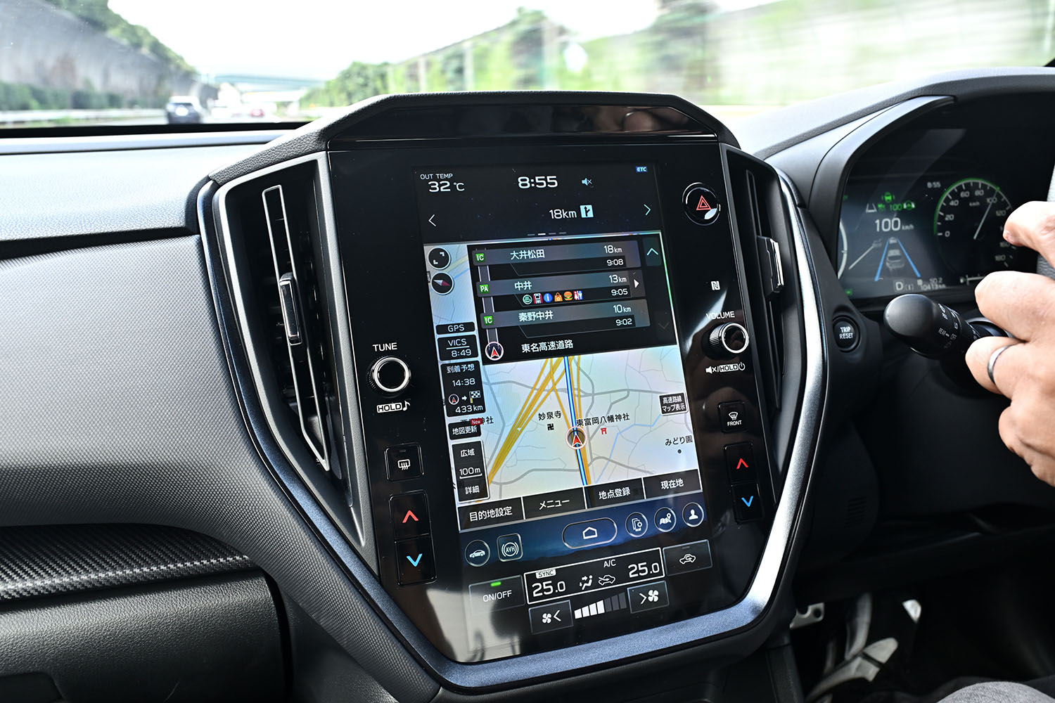 スバル・クロストレックS:HEVのモニター