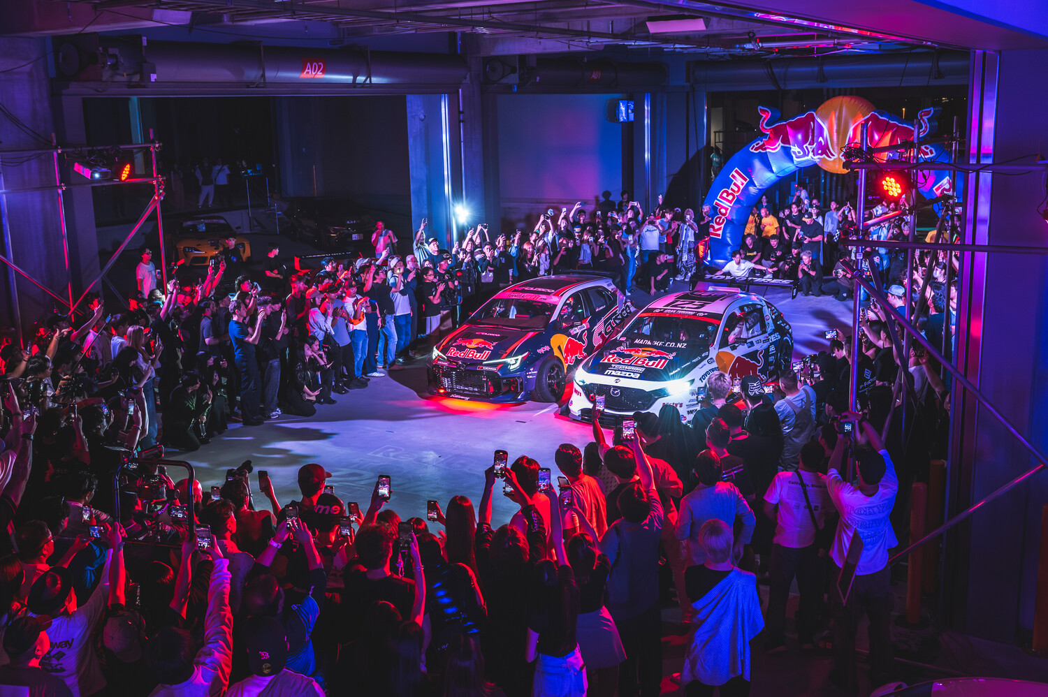 ESR東扇島ディストリビューションセンター1で開催された「Red Bull Tokyo Drift 2025」　photo:Kunihisa Kobayashi / Red Bull Content Pool