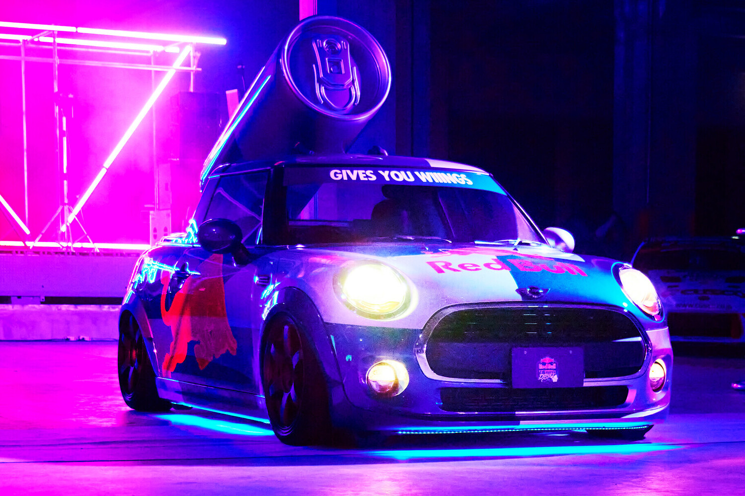 「Red Bull Tokyo Drift 2026」では本格的なドリフト仕様となって再登場予定のレッドブルMINI　photo:Maruo Kono / Red Bull Content Pool