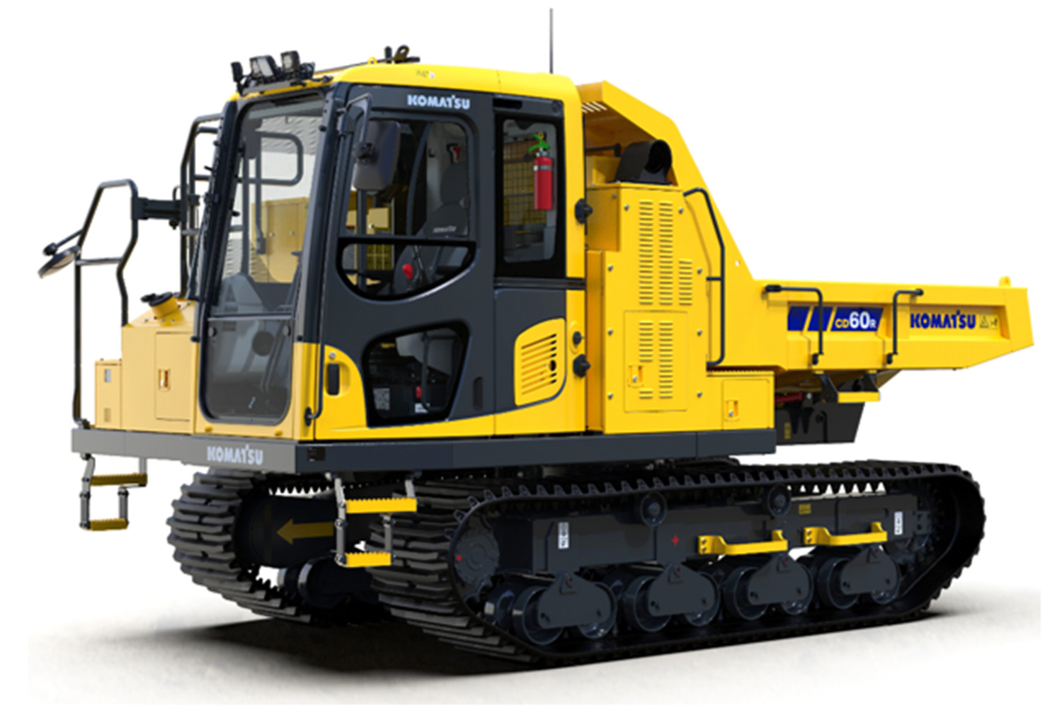 「くるくるダンプ」と呼ばれているクローラーキャリア