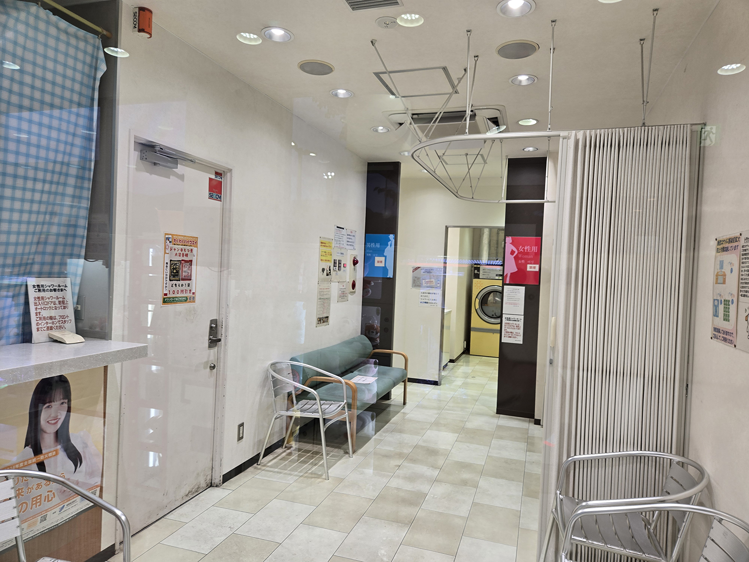 鮎沢PAのコインシャワー